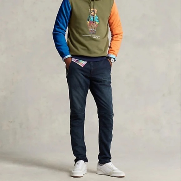Polo Ralph Lauren Classic Tapered Fit Utility Jeans in Daniels Wash